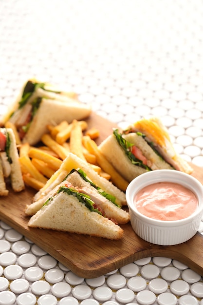 Delicious Sandwiches with French Fries – Free Download