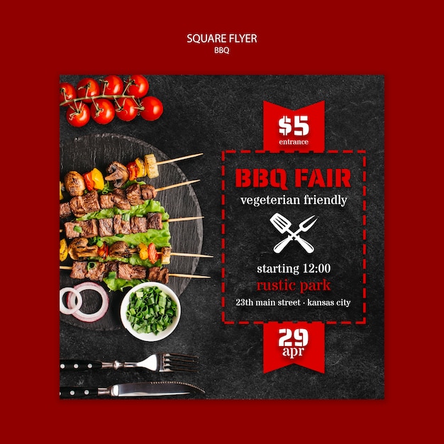 BBQ Concept Flyer Template – Free Download