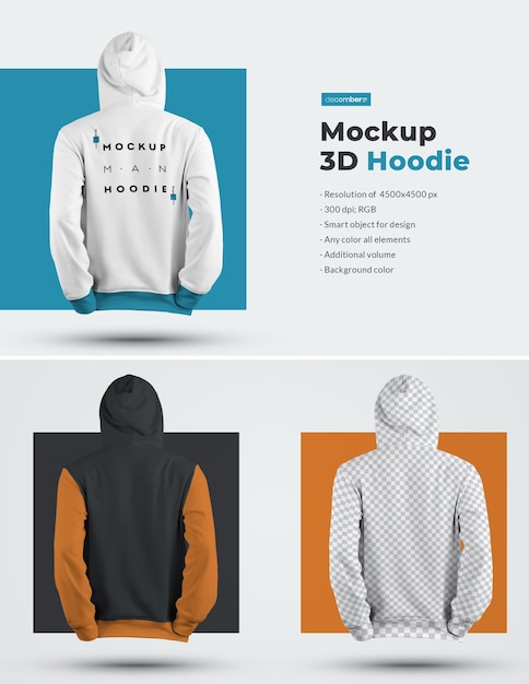 3D Men Mockup Hoodie – Free to Download, Download Free Stock Photo