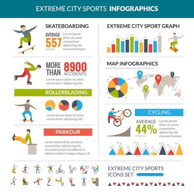 Extreme City Sports Infographics – Free to Download Stock Photos