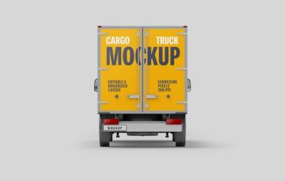 Delivery Truck Mockup Cargo Truck Mockup PSD Template Set – Free Download