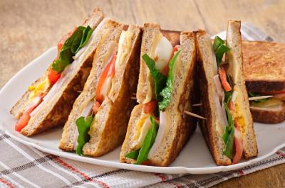 Delicious Club Sandwich with Chicken and Ham – Free Download