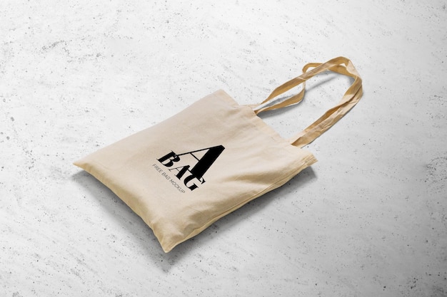 Simple Tote Bag Mockup with Handles – Free to Download