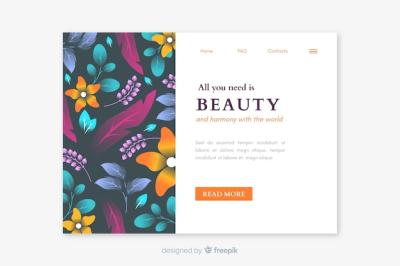 Flat Nature Landing Page Template – Free Download