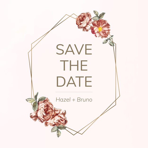 Save the Date Card Mockup Illustration – Free Download