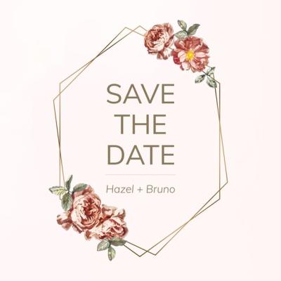 Save the Date Card Mockup Illustration – Free Download