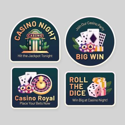 Casino Experience and Gambling Labels Collection – Free Download