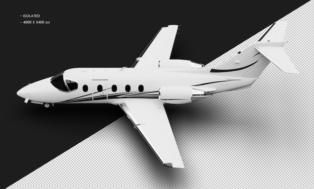 Realistic Matte White Twin Engine Medium Light Jet Airplane – Free Download