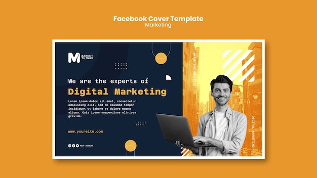 Digital Marketing Facebook Cover Template – Free Download