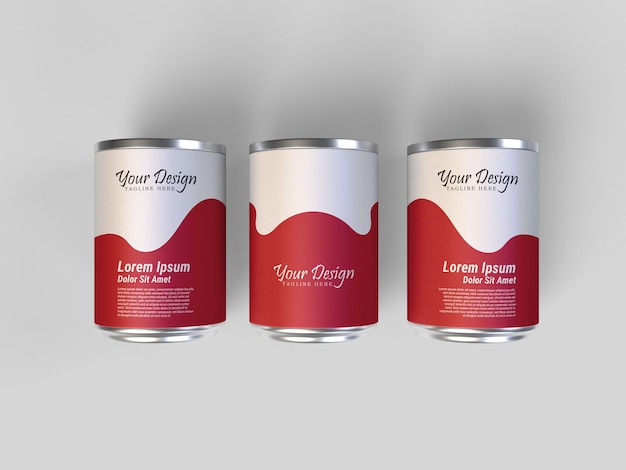 Milk Can Mockup Design on Gray Background – Free Download