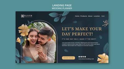 Wedding Planner Landing Page Design Template – Free Download