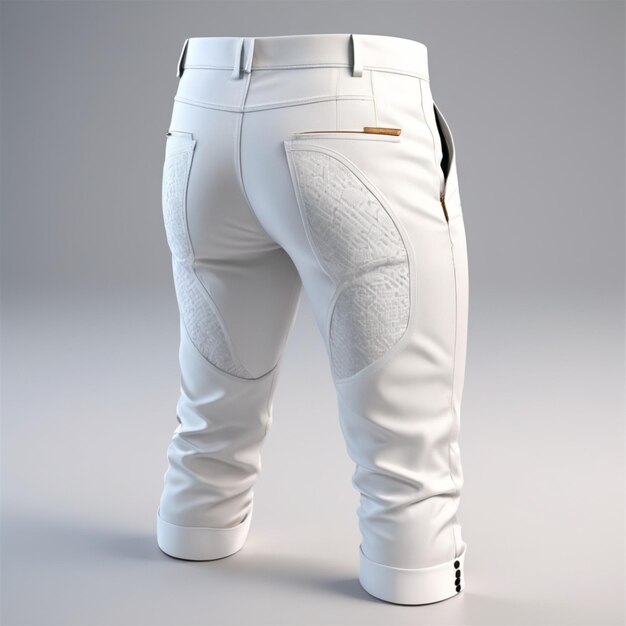 White Pant PSD on a White Background – Free to Download