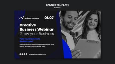 Business Webinar Banner Template – Free Download