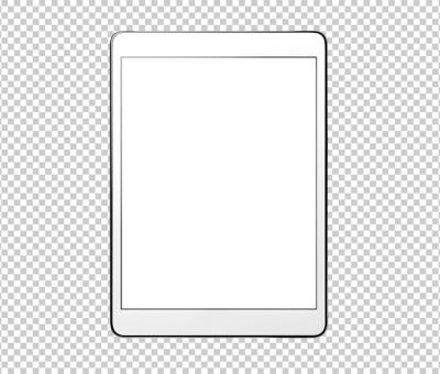 White PSD Computer Tablet Mockup with Blank Screen – Free Download