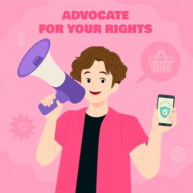 Flat Illustration for World Consumer Rights Day – Free to Download