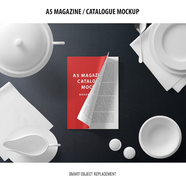 A5 Magazine Catalogue Mockup – Free to Download