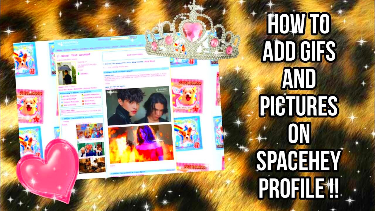  How to add gifs and pictures to Spacehey profile   TUTORIAL with 