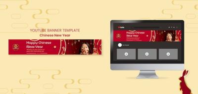 Chinese New Year YouTube Banner Template – Free Download