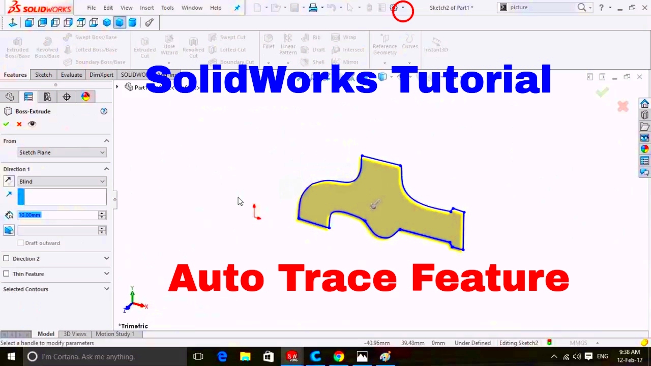 Turn your pictures into sketch in SolidWorks Auto Trace feature  YouTube