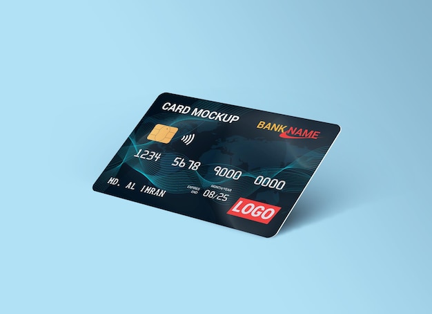 Debit Card Mockup Rendering Isolated – Free Download