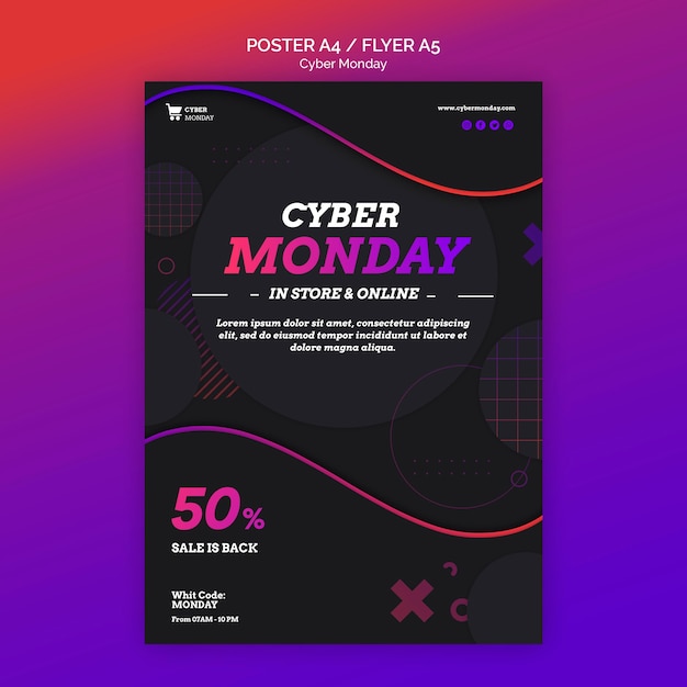 Cyber Monday Concept Flyer Template – Free Download