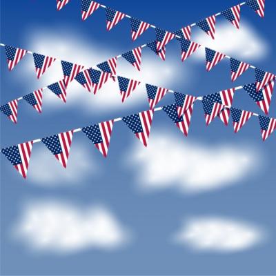 American Bunting Vector Template – Download Free Stock Photo