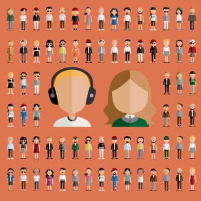 Diversity Community People Flat Design Icons Concept – Free Stock Photo for Download