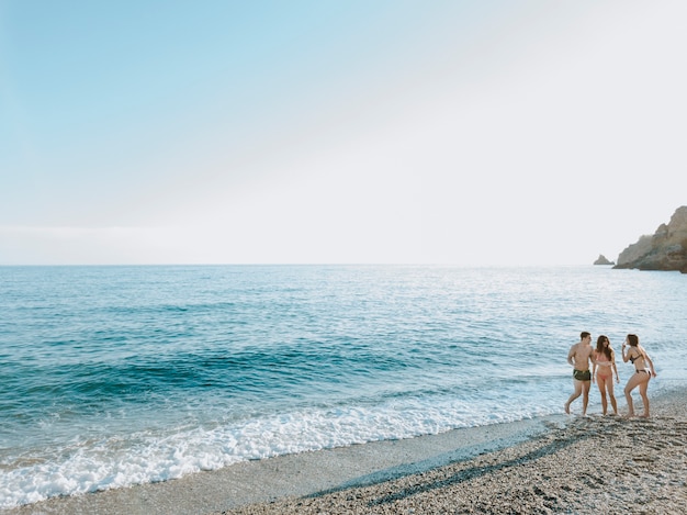 Friends Enjoying a Day at the Beach – Free Stock Photo for Download