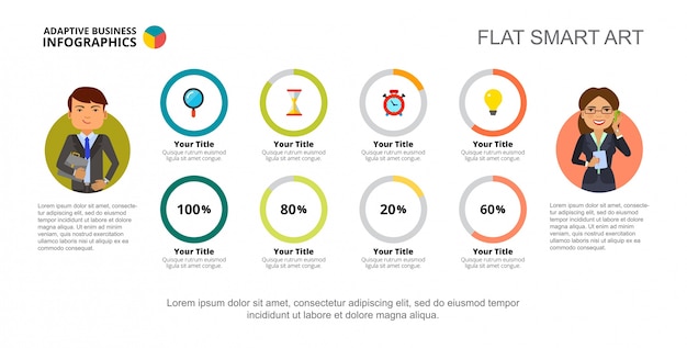 Four Options Chart Slide Template – Free Download, Free Stock Photo