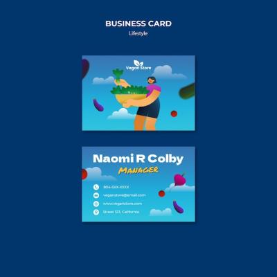 Flat Design Lifestyle Business Card – Free Download