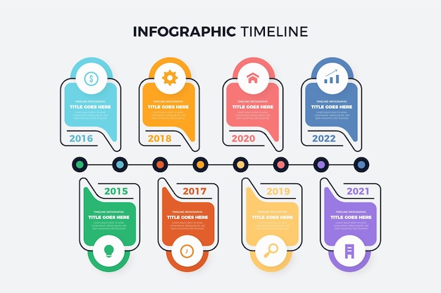 Flat Timeline Infographic Template for Effective Presentations – Free Download