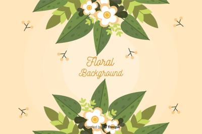 Colorful Flat Design Floral Background – Download Free Stock Photo