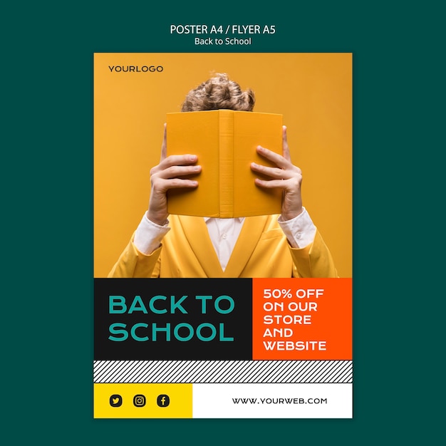 Back to School Poster Template – Free Download for Creative Projects