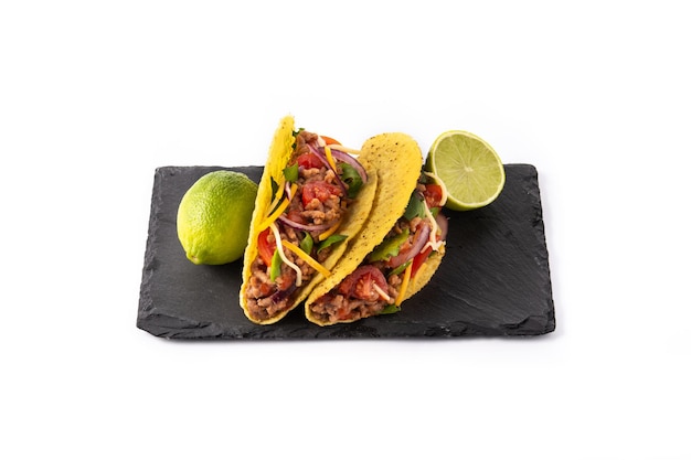 Traditional Mexican Tacos with Meat and Vegetables – Free Stock Photo for Download