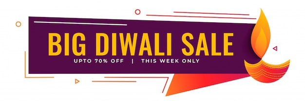 Big Diwali Sale and Promotional Banner Design – Free Download