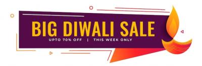 Big Diwali Sale and Promotional Banner Design – Free Download