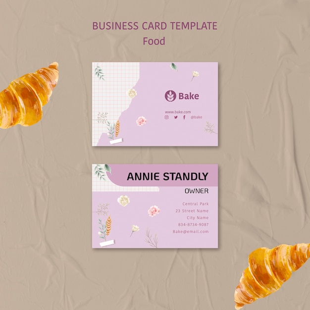 Delicious Food Business Card Template – Free Download