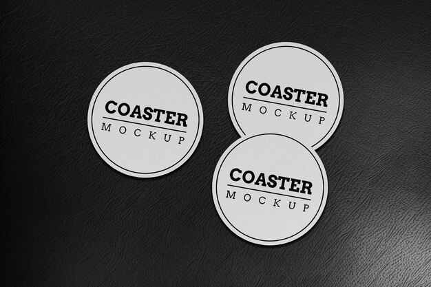 Coaster Overlapped Mockup – Free Download, Download Free Stock Photo