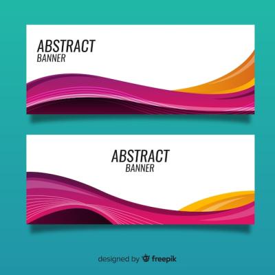 Colorful Banners Featuring Abstract Designs – Free Download