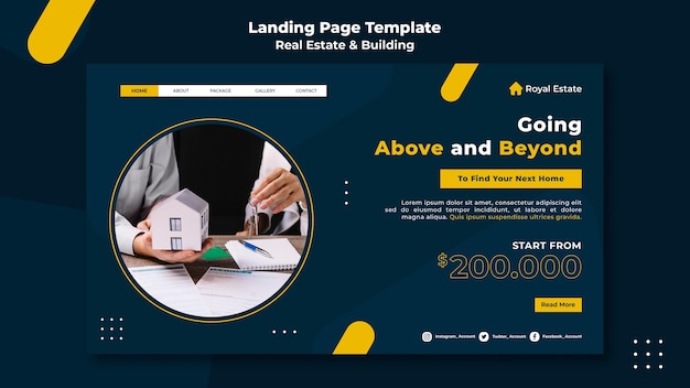 Real Estate and Building Landing Page – Free Download