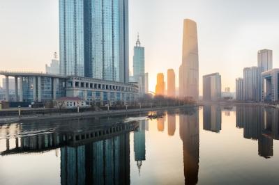 River and Modern Buildings Against Sky – Free Stock Photo, Download Free