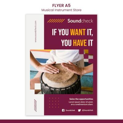 Music Instrument Concept Flyer Template – Free Download