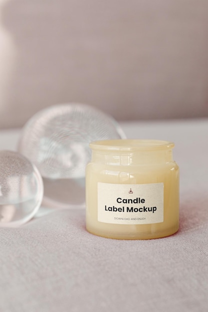 Label Jar with Glass Ball Mockup – Free Download