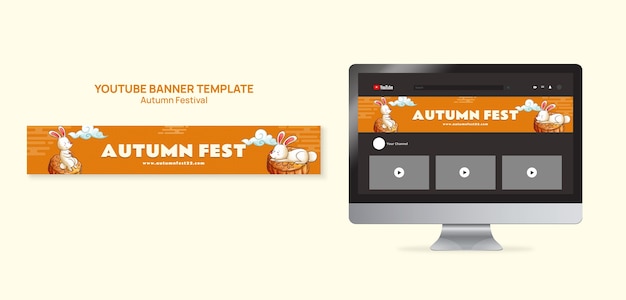 Autumn Festival Celebration YouTube Banner Template – Free Download