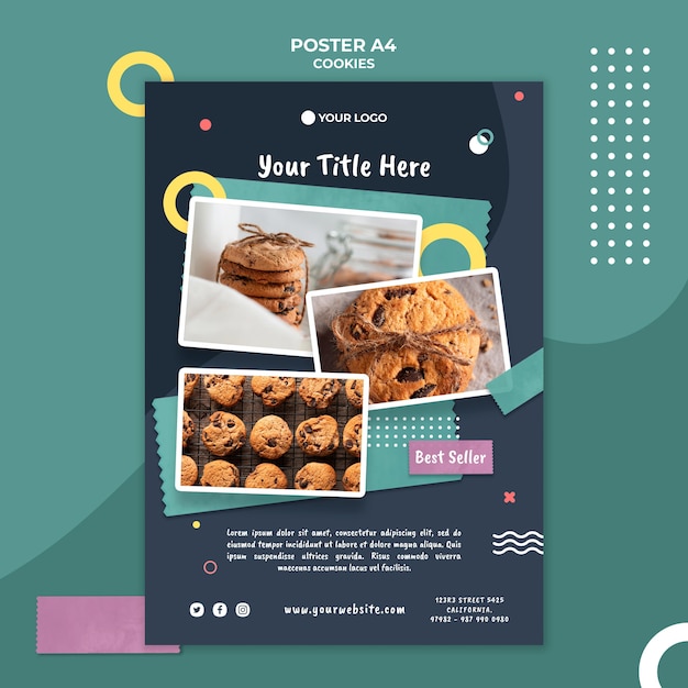 Poster Cookie Shop Template – Download Free Stock Photo