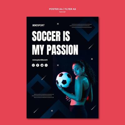 Soccer Poster Template Theme – Free Stock Photo Download