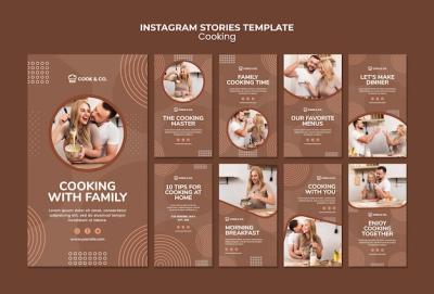 Cooking at Home Instagram Stories Template – Free Download