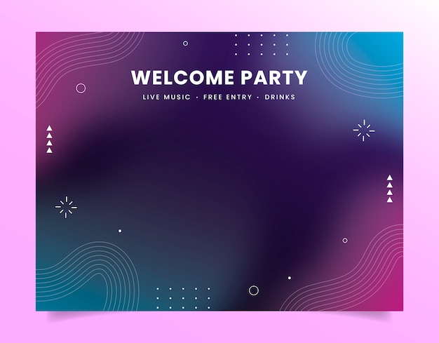 Gradient Welcome Party Photocall – Free to Download