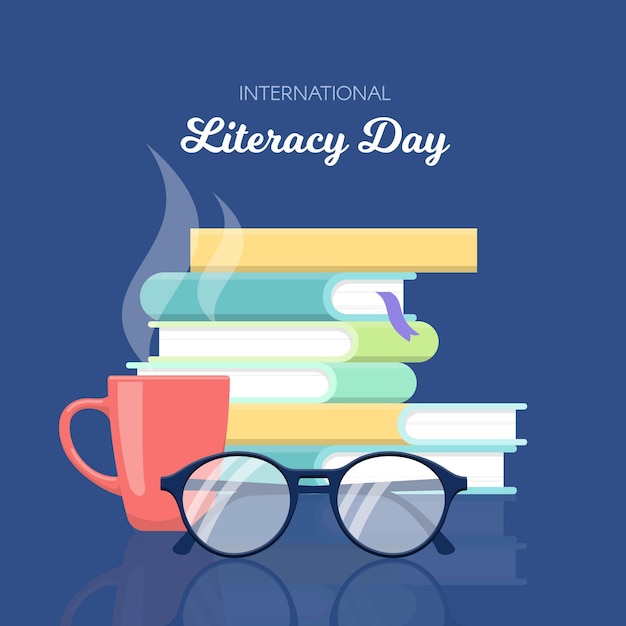 International Literacy Day Flat Design Concept – Free Download