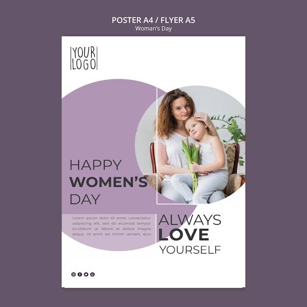 Women’s Day Theme Poster Template – Free Download